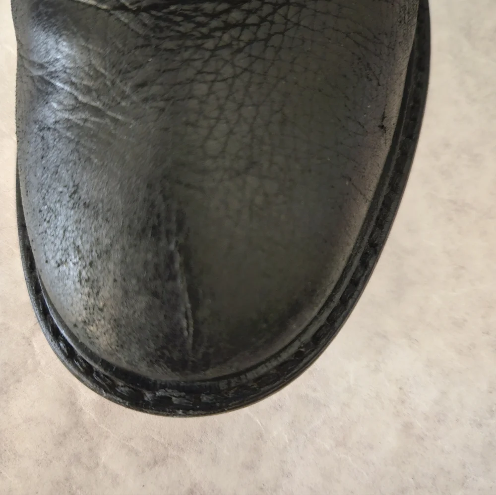 Tory Burch Christy Black Riding Boots Tumbled Leather